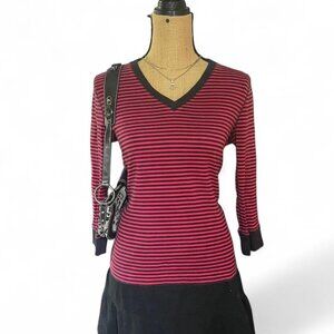 Women's Red and Black Shirt